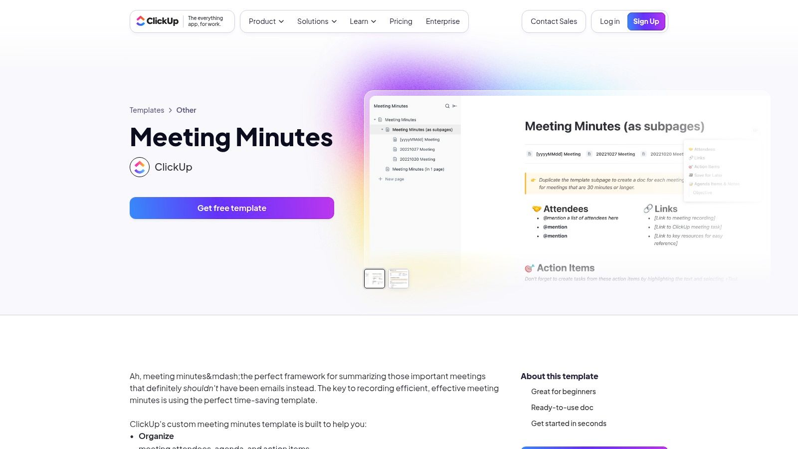 ClickUp Template Center