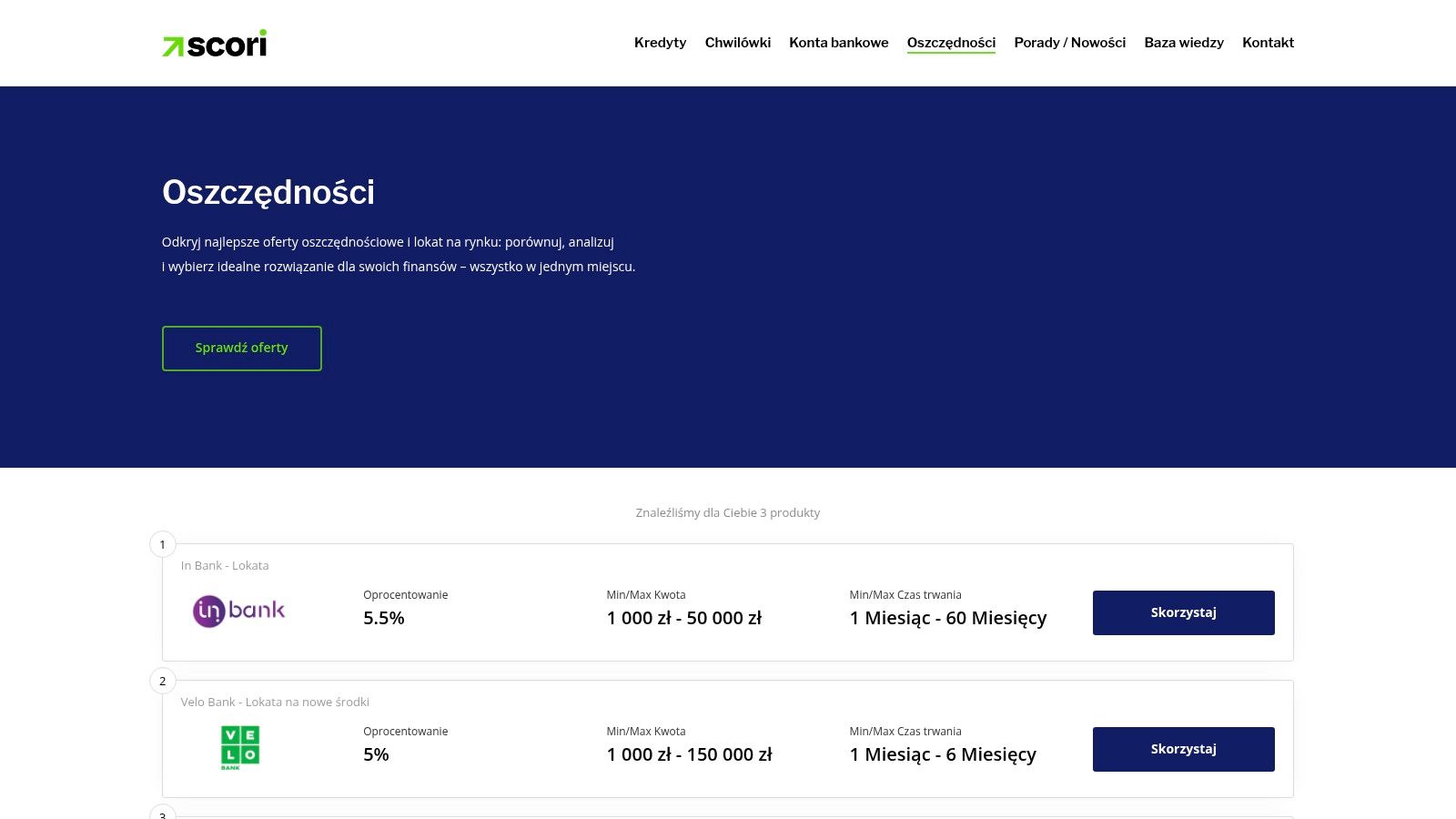 Oszczędności – Scori