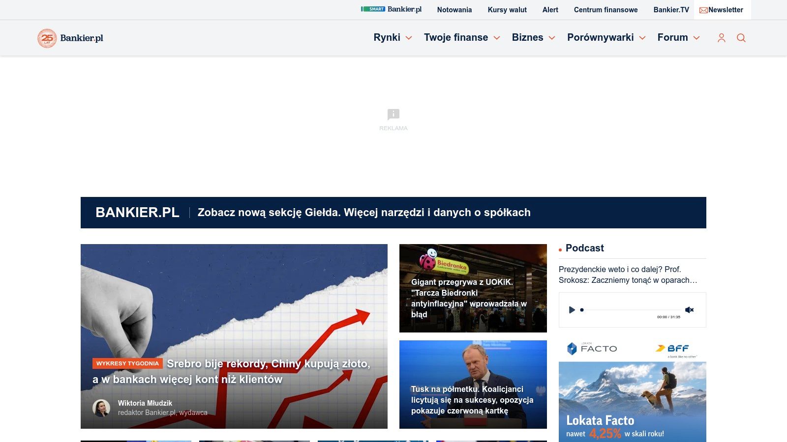 Ranking lokat i kont oszczędnościowych na portalu finansowym