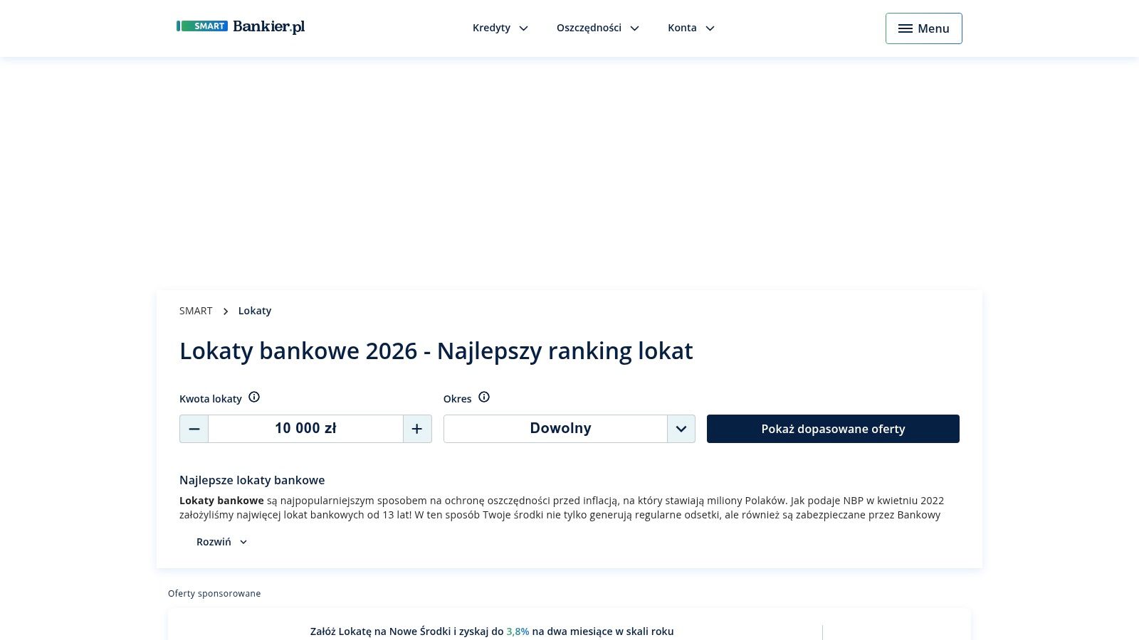 Bankier.pl – SMART Ranking lokat bankowych