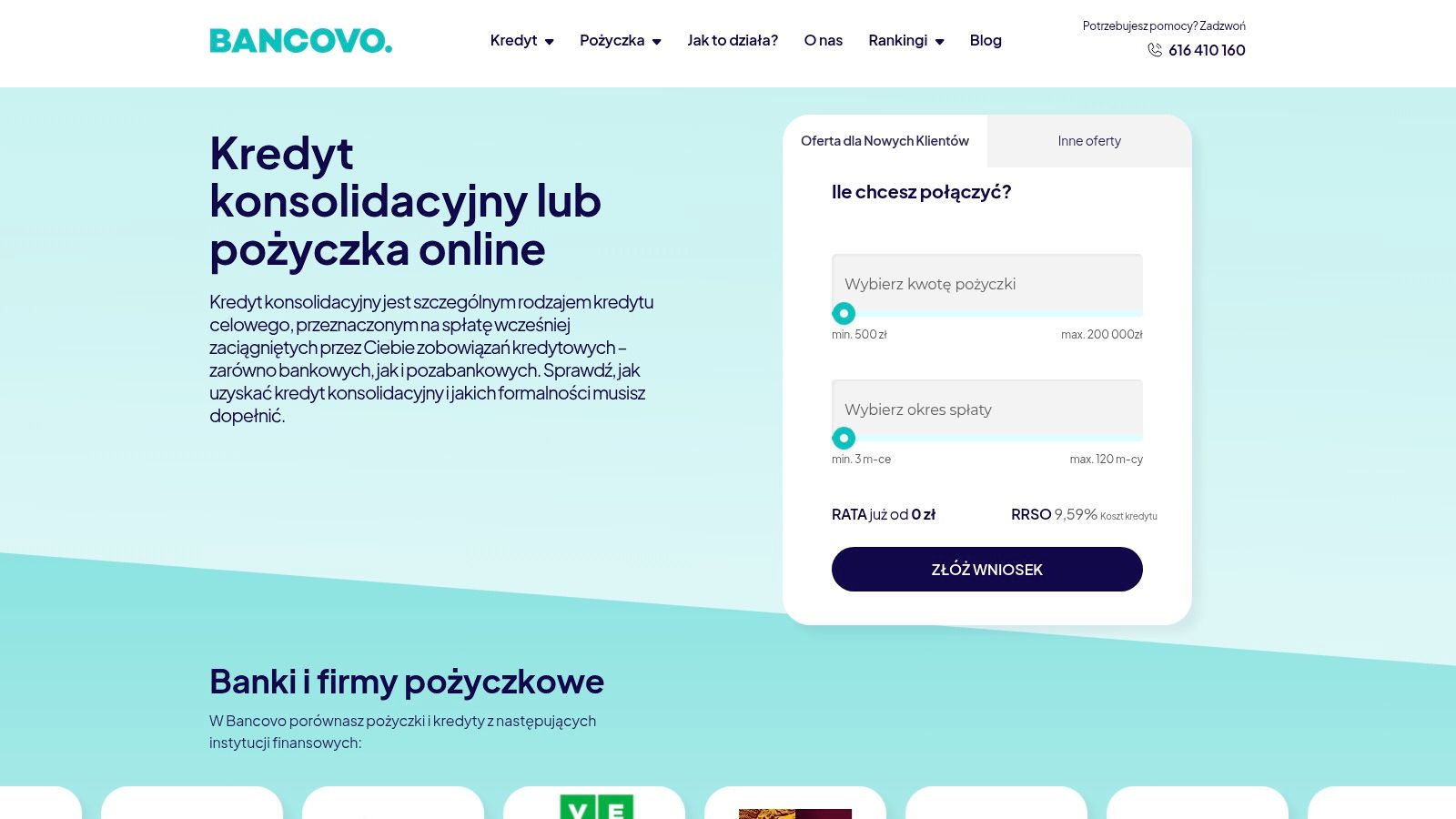 Bancovo – Marketplace kredytów i pożyczek (w tym konsolidacyjnych)