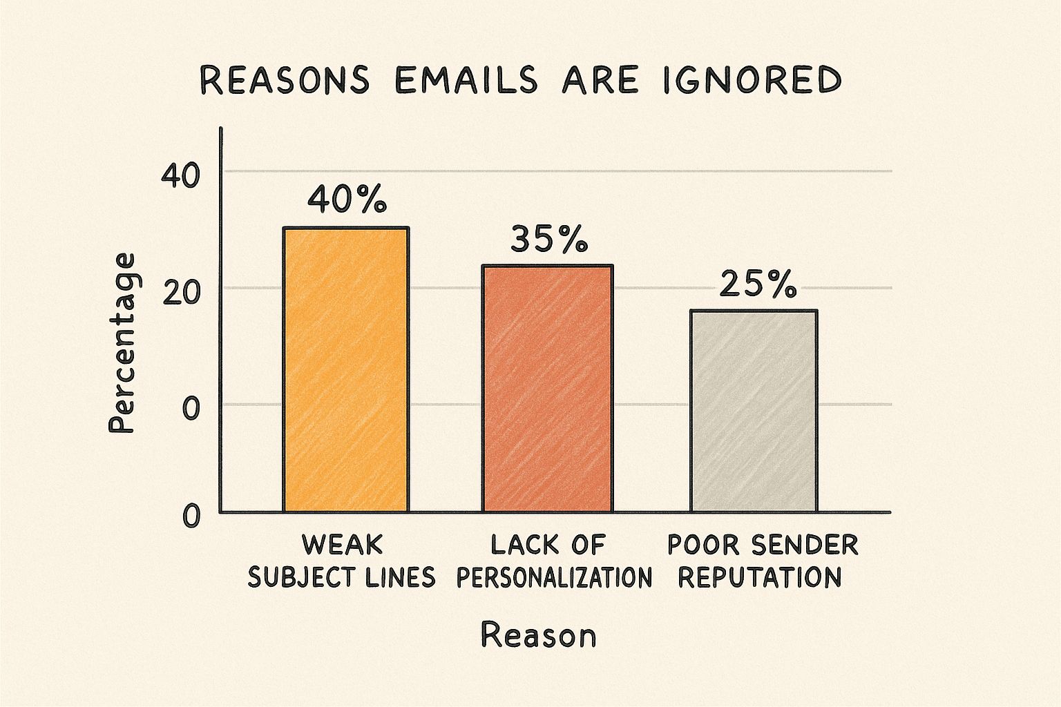 Infographic about how to increase email open rates