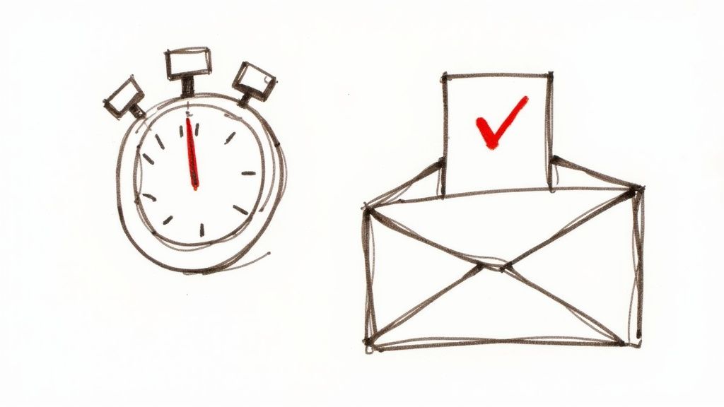 An email from Calendly showing a clear call-to-action to help a new user set up their availability and share their first booking link, demonstrating a quick win.