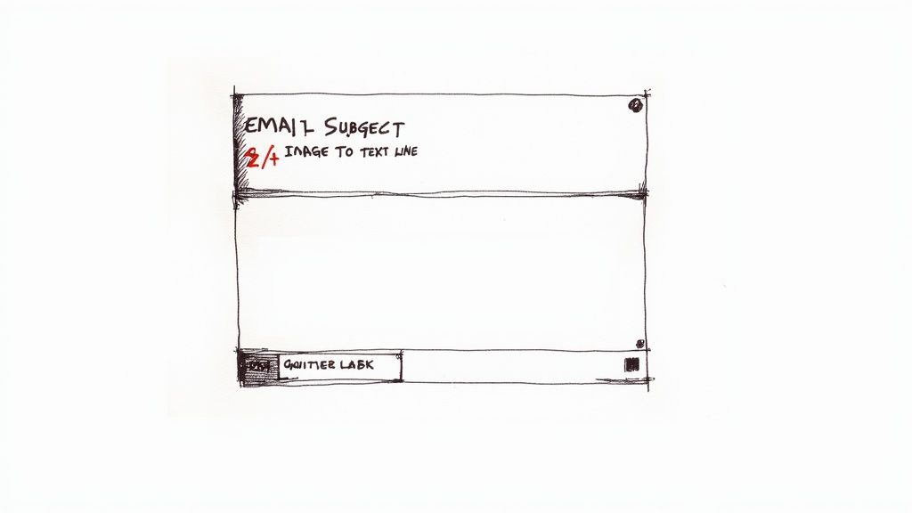 An open laptop showing an email inbox with messages, symbolizing email content and deliverability.