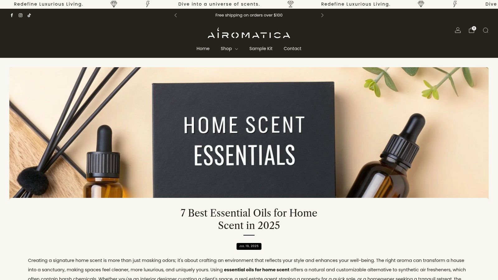 7 Best Essential Oils for Home Scent in 2025