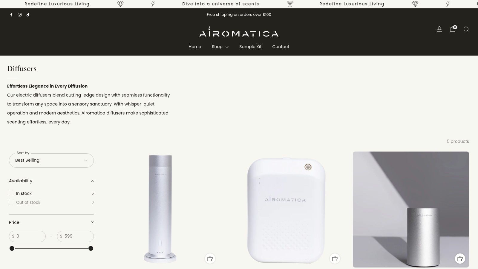 Airomatica Diffusers Collection