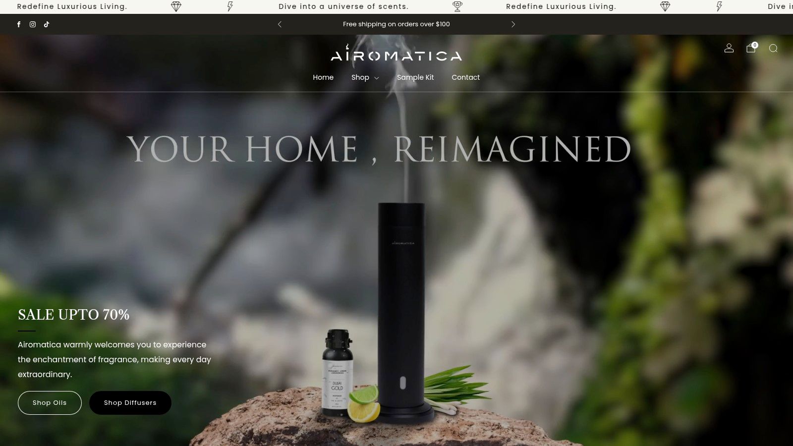 Airomatica Website Homepage