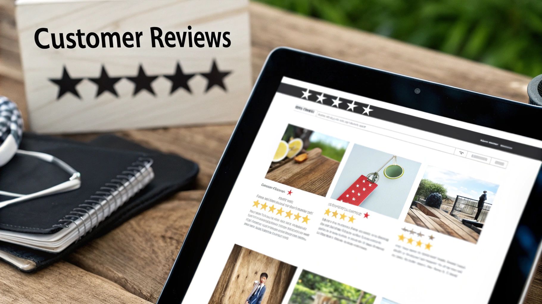 Social proof and customer reviews shown on an ecommerce website