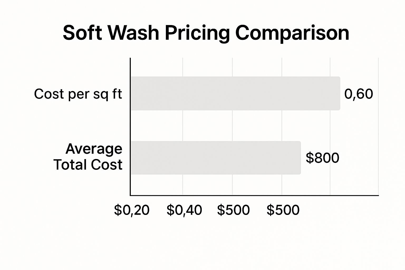 Infographic showing key data about Basic Soft Wash Roof Cleaning