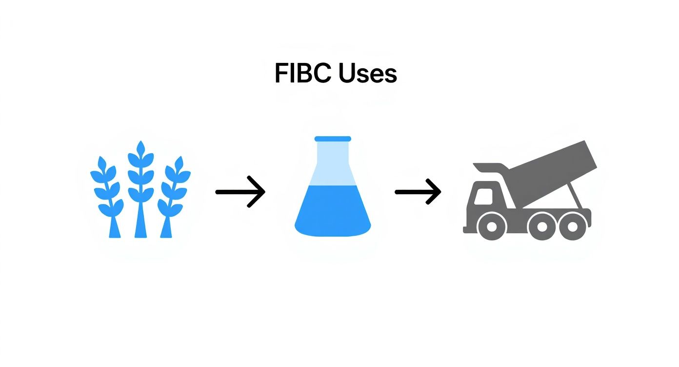 A Guide to Flexible Intermediate Bulk Containers Infographic about flexible intermediate bulk containers