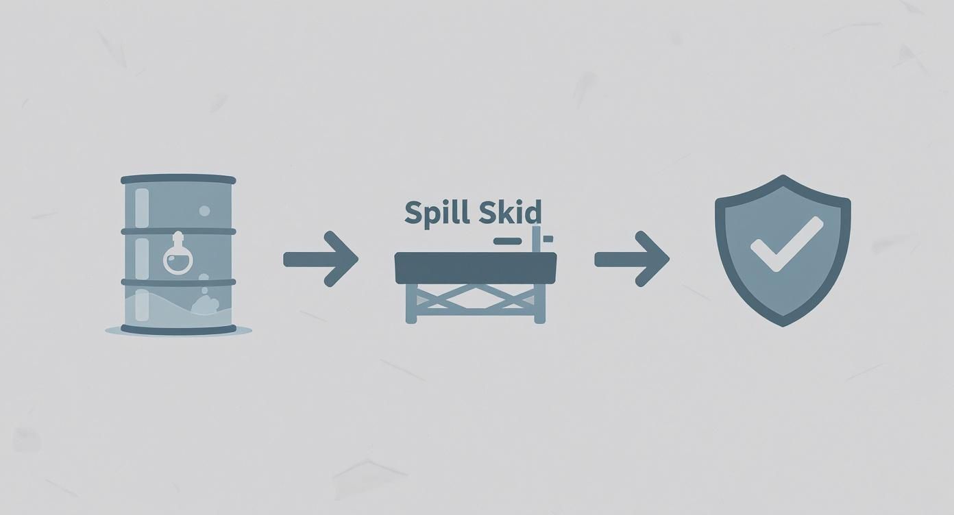 A Guide to Spill Containment Skids Infographic about spill containment skids
