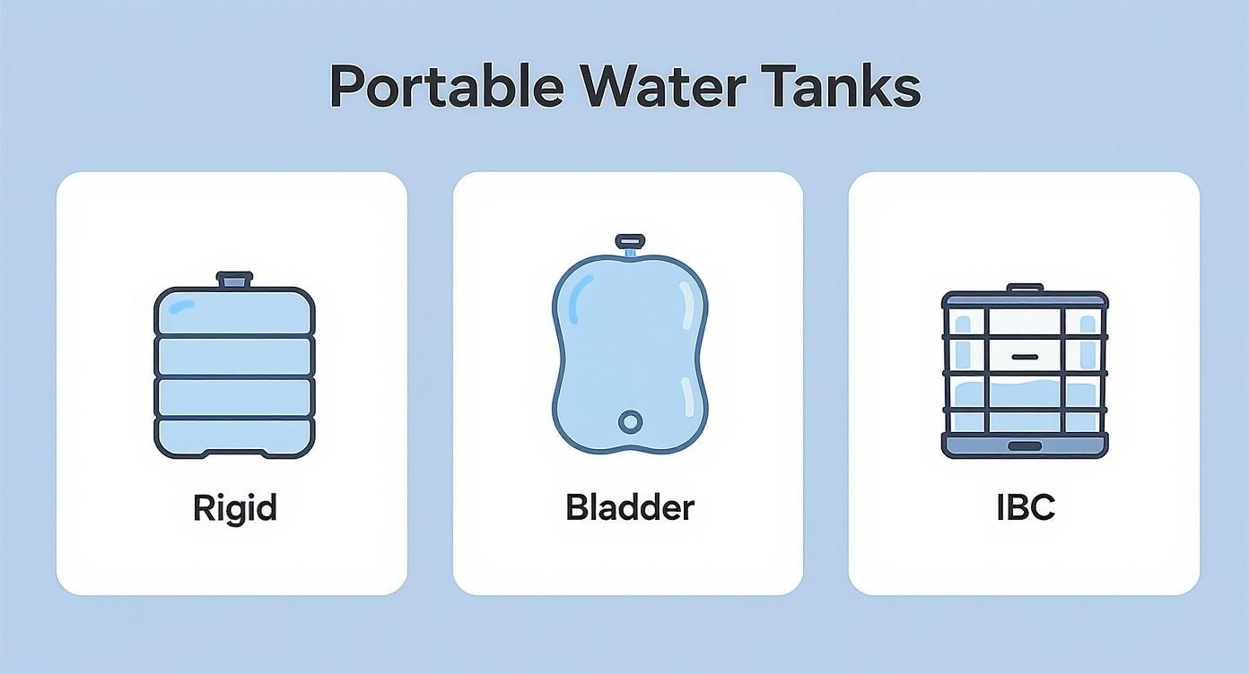 Your Guide to Portable Water Tanks Infographic about portable water tanks