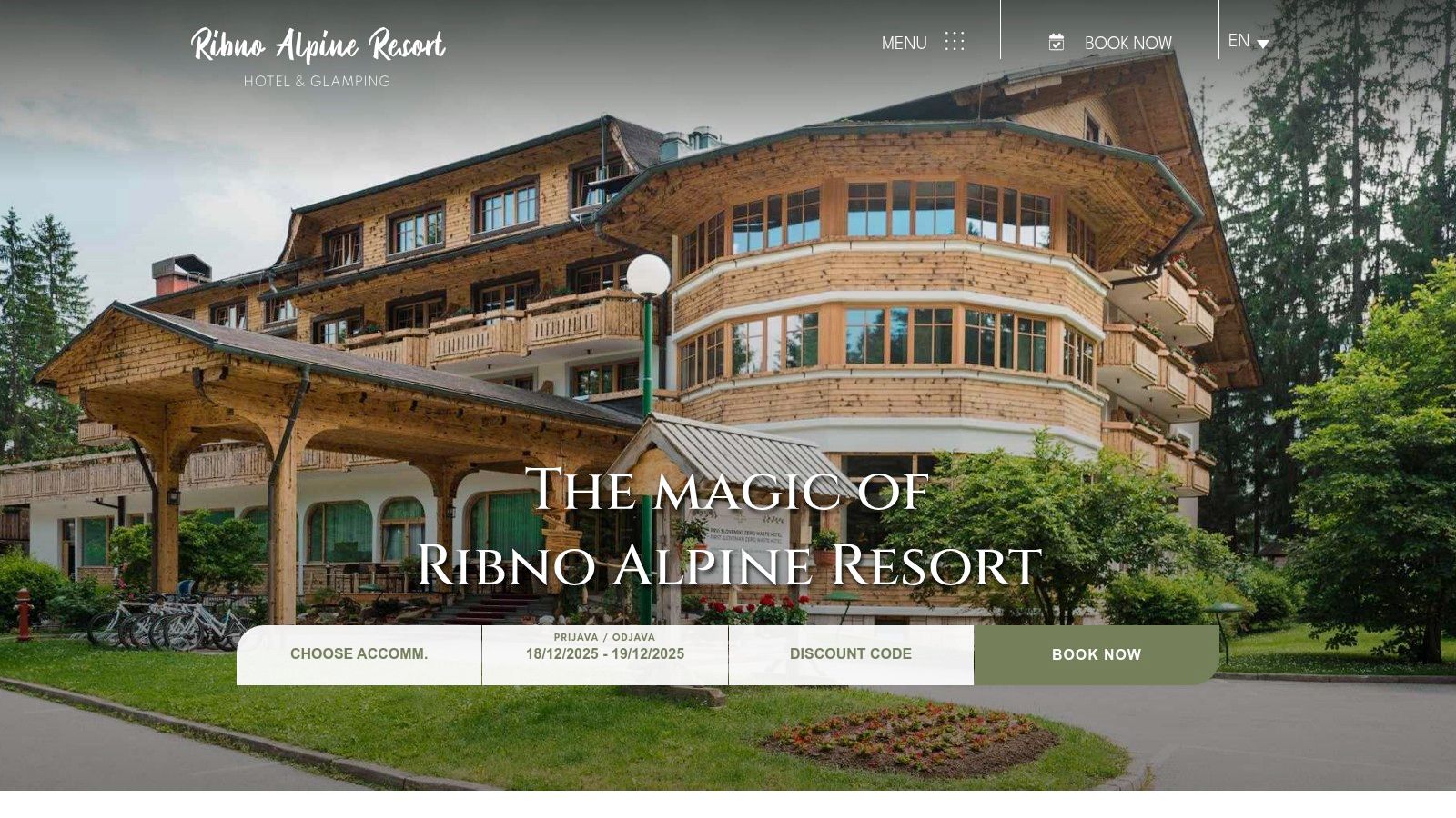 Ribno Alpine Resort (official site)