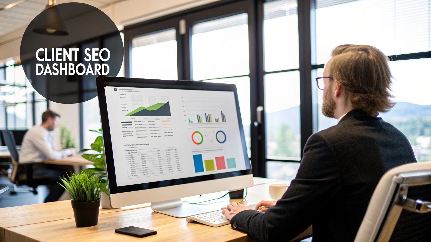 A clean and professional SEO dashboard from That's Rank! displaying key metrics like keyword rankings and site health.