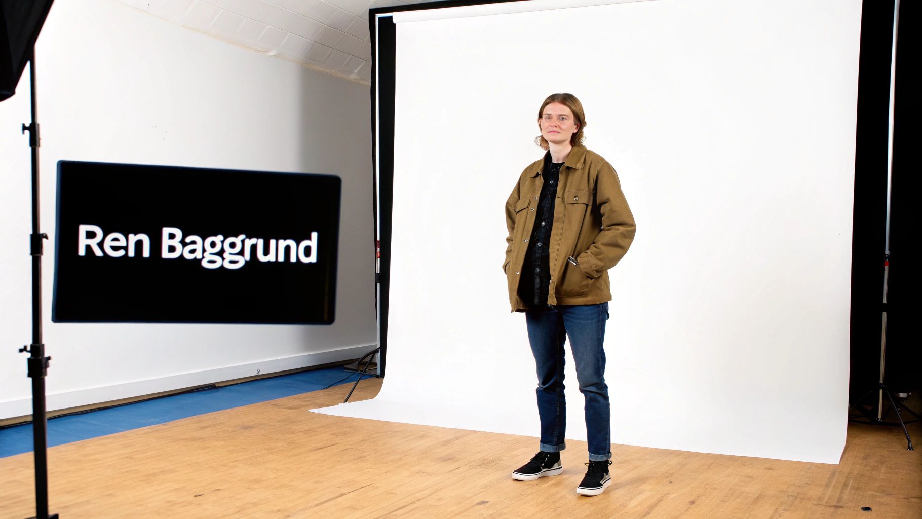 Tip 1: Vælg en professionel studiebaggrund eller en helt ren baggrund