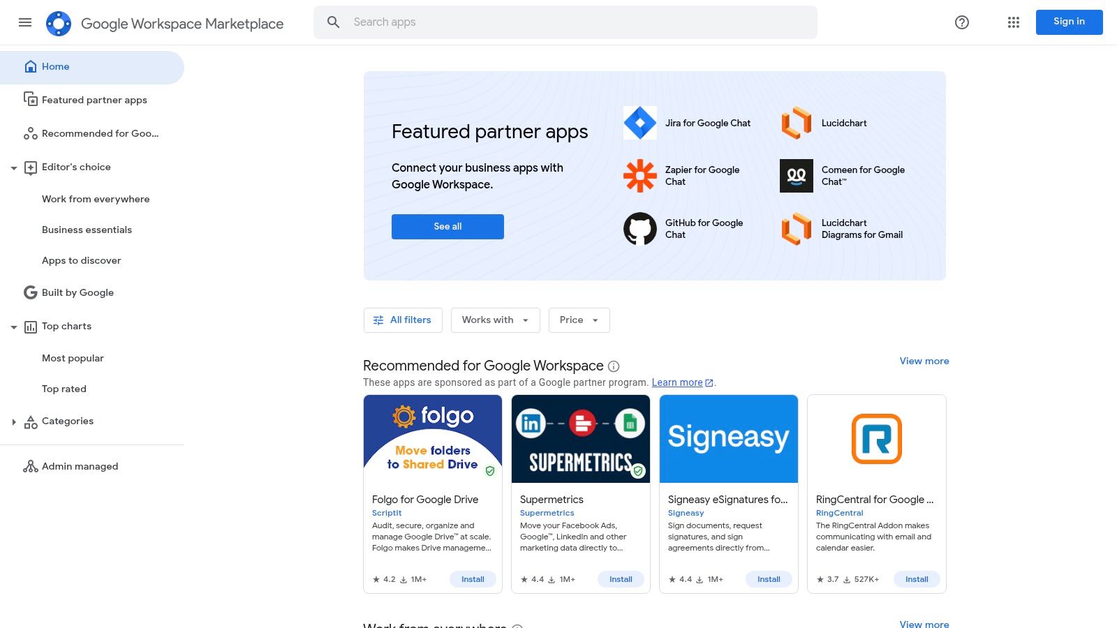Google Workspace Marketplace