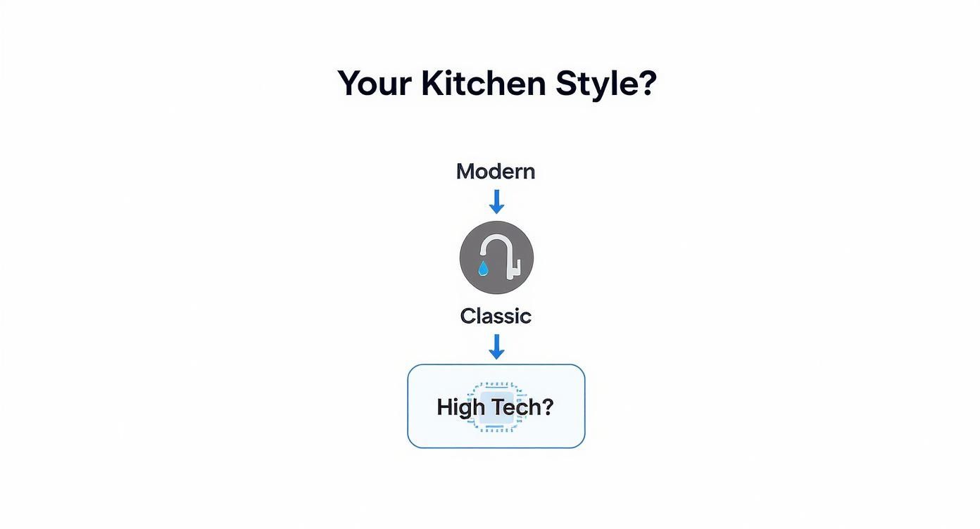 Infographic about pull down kitchen faucet