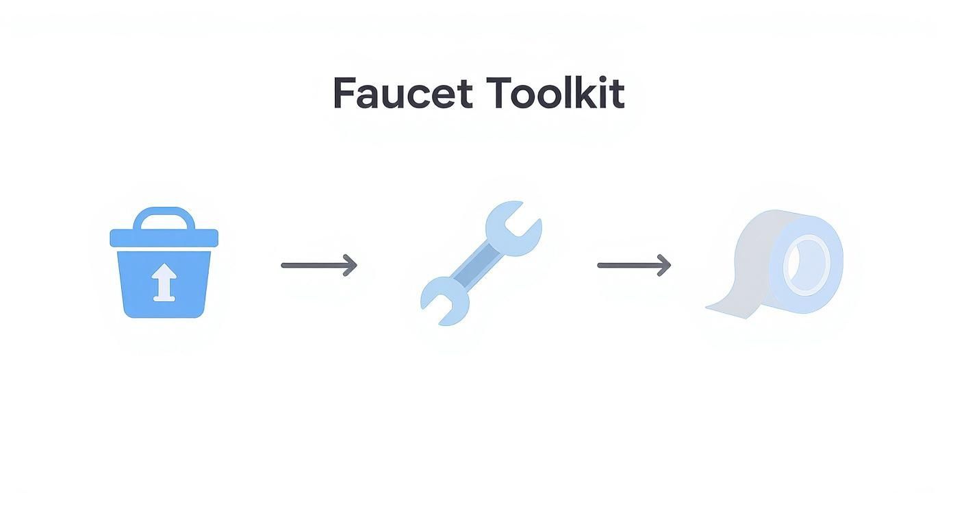 Infographic about faucet leaking under sink