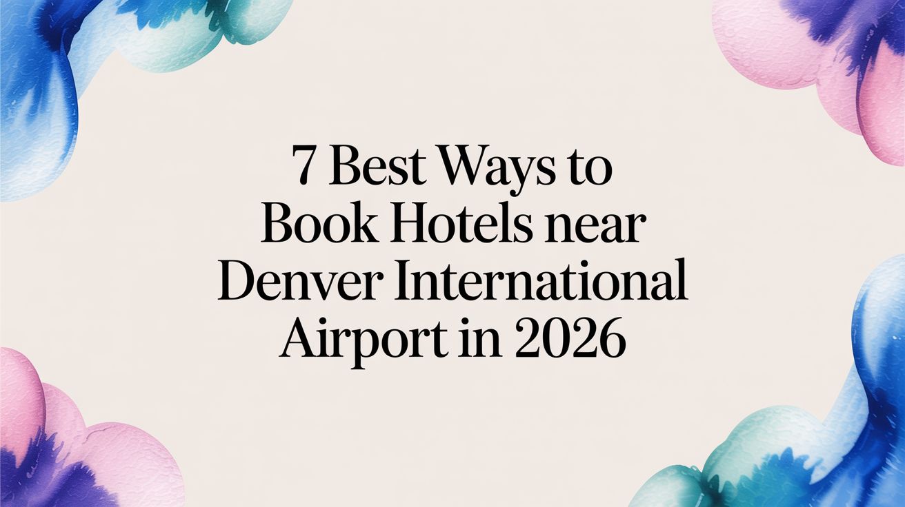 7 Best Ways to Book Hotels Near Denver International Airport in 2026