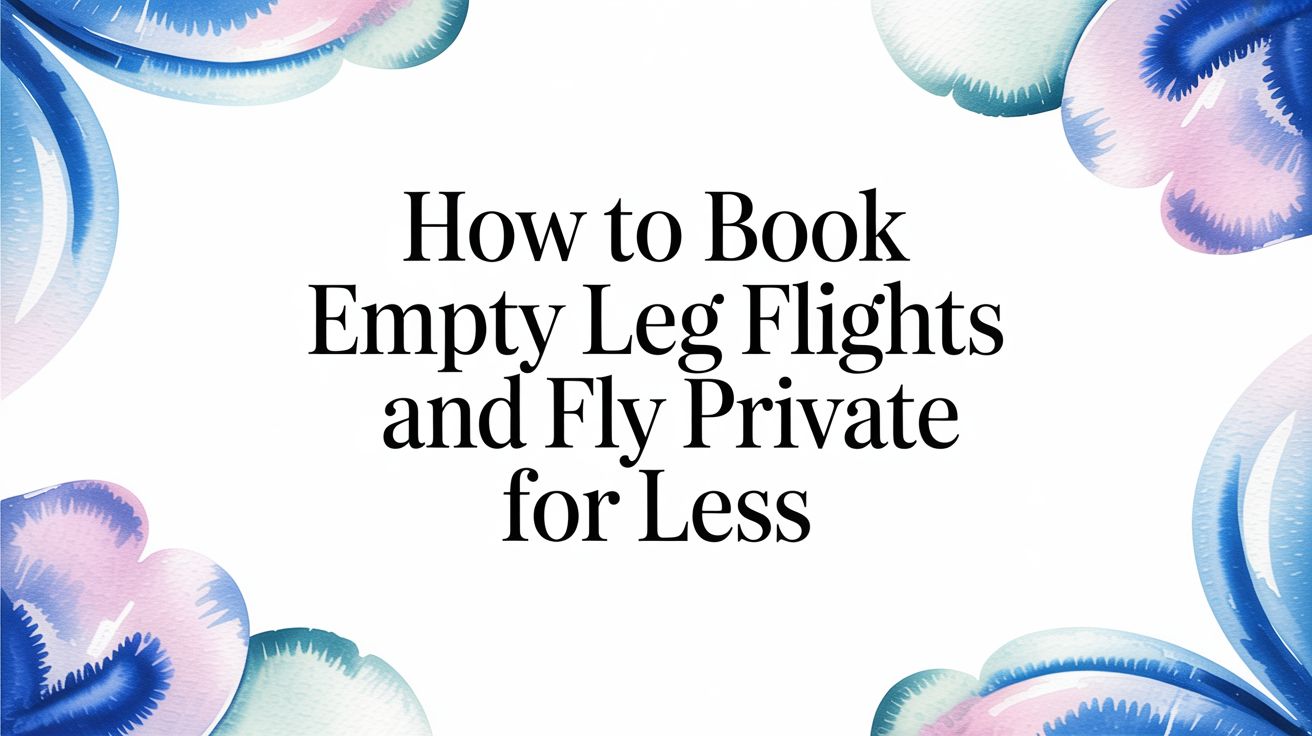 How to Book Empty Leg Flights and Fly Private for Less