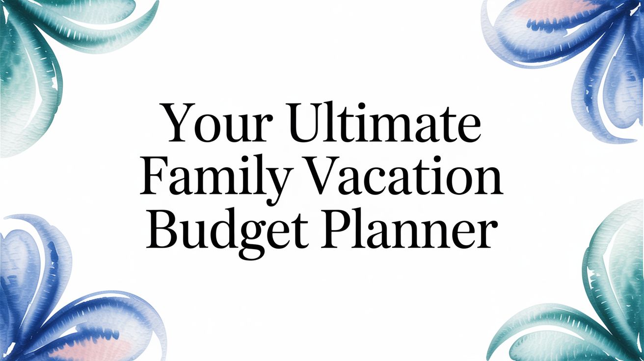 Your Ultimate Family Vacation Budget Planner