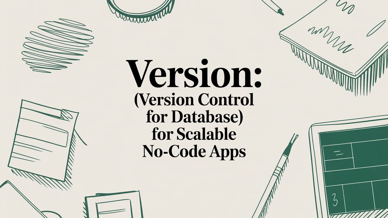Version: (version control for database) for Scalable No-Code Apps