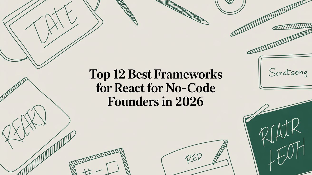 Top 12 Best Frameworks for React for No-Code Founders in 2026