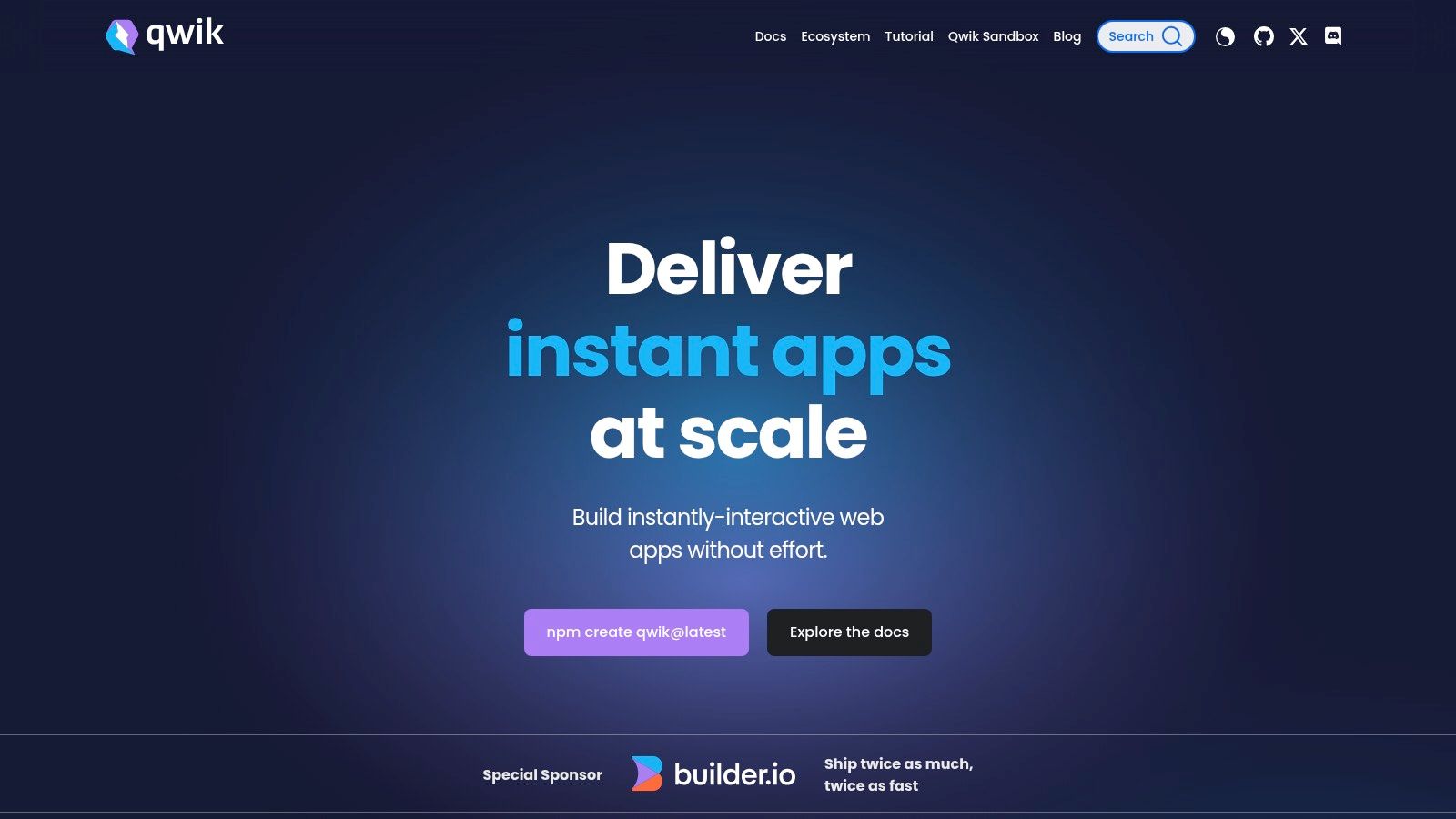 Qwik: The Resumable Framework for Instant Performance