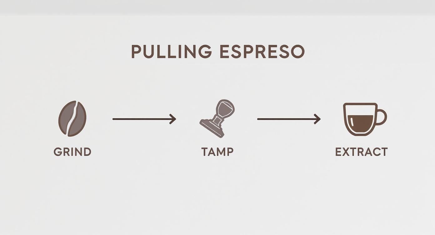 Infographic about how to make a macchiato