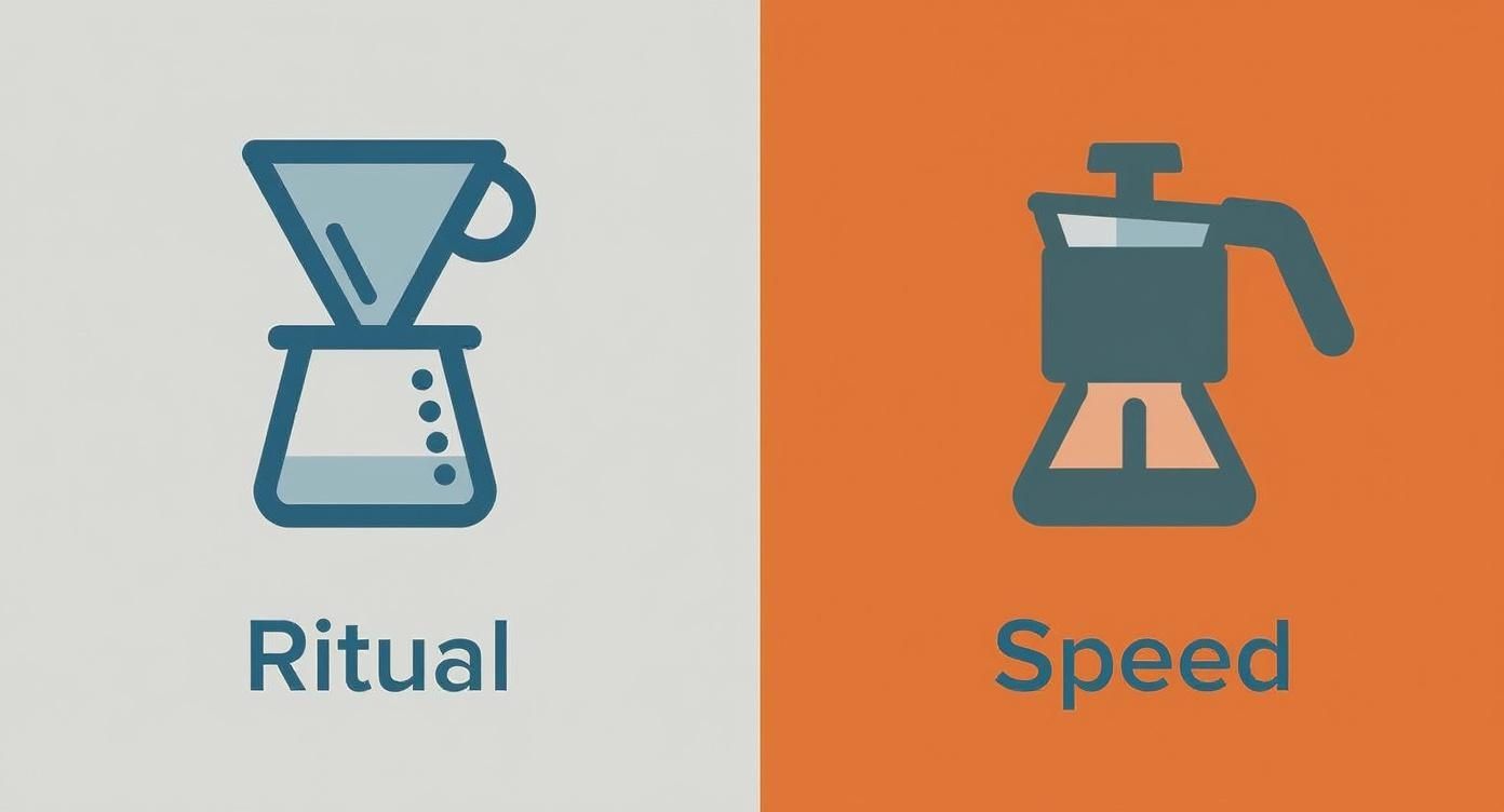 Infographic about v60 vs aeropress