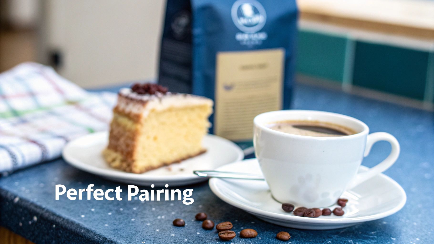 A perfectly brewed V60 coffee being poured into a cup, ready to be enjoyed with a pastry.