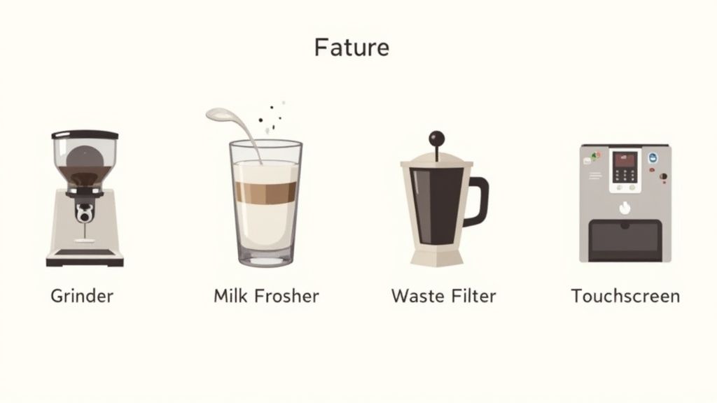 Office coffee machine features