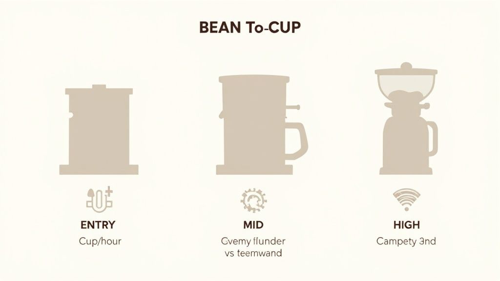 Commercial coffee machines on a countertop