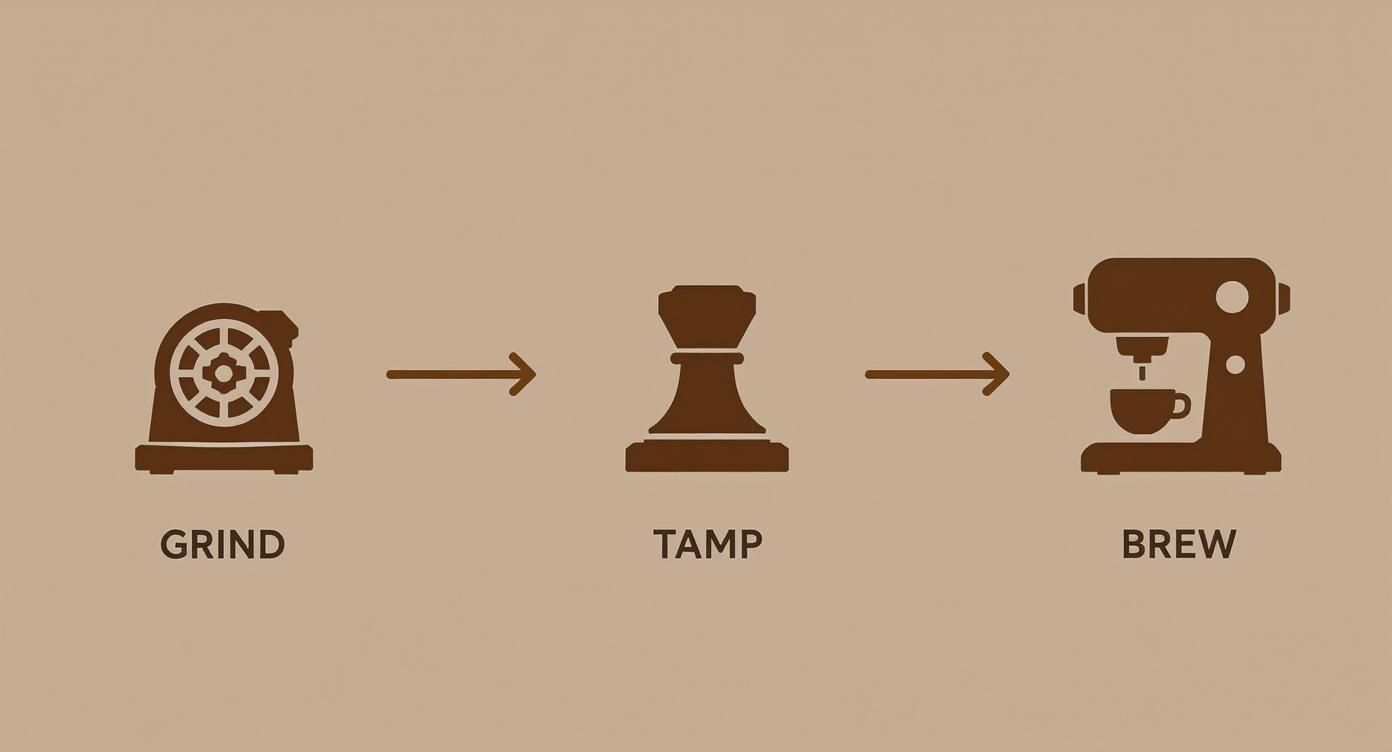 Infographic about how to make a cortado