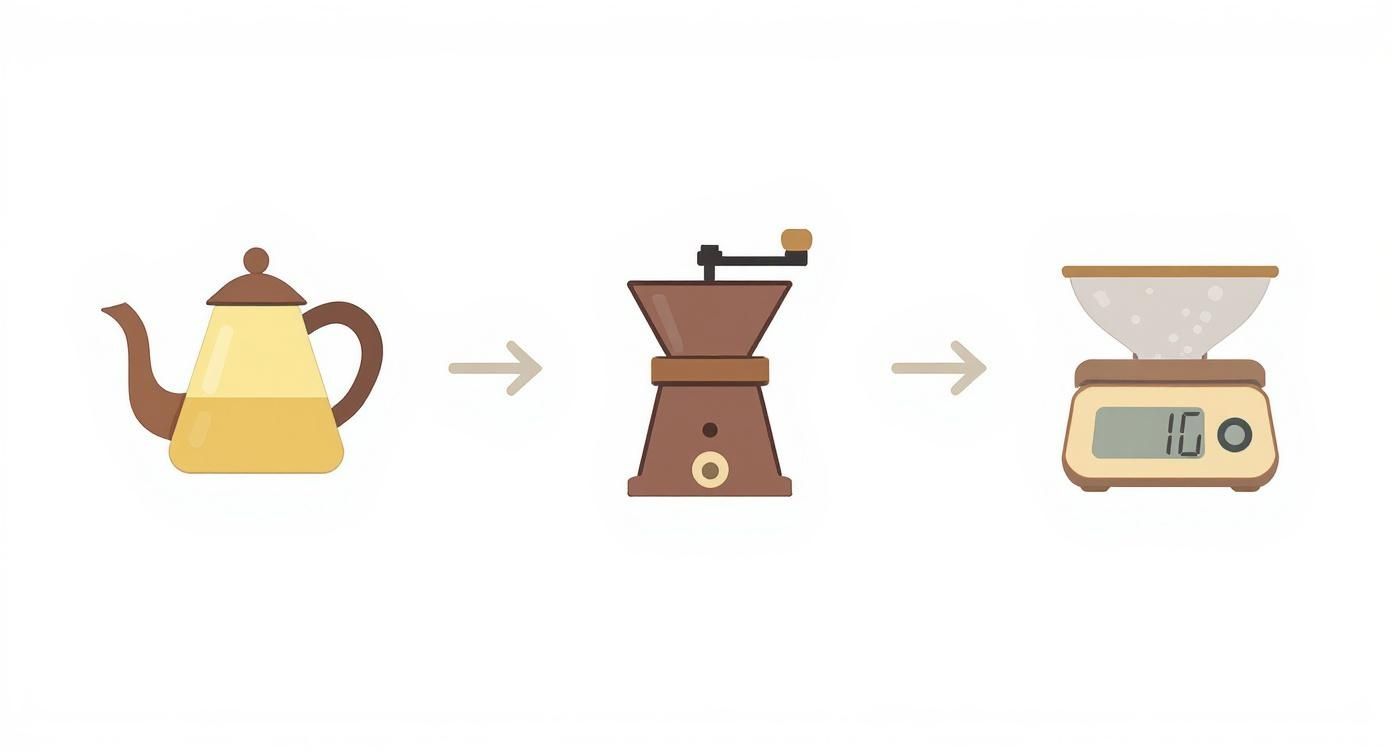 Infographic about brew with chemex