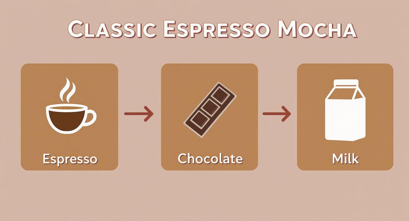 Infographic about how to make mocha at home