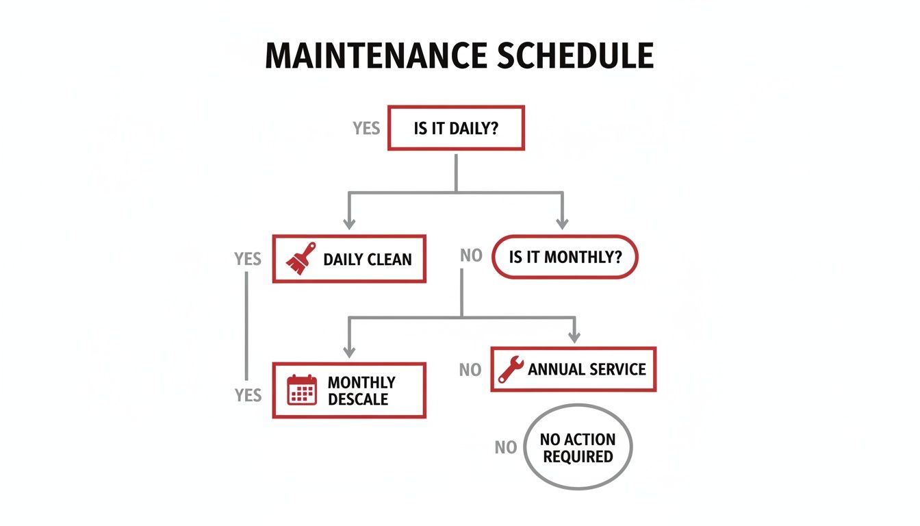 Infographic about commercial coffee machine