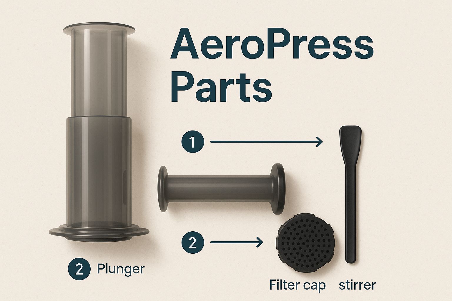 Infographic about how to use an aeropress