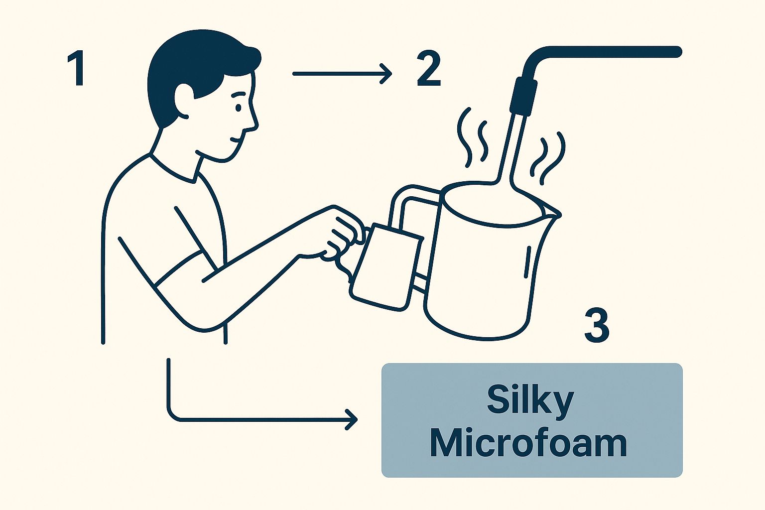 Infographic about recipe for a latte
