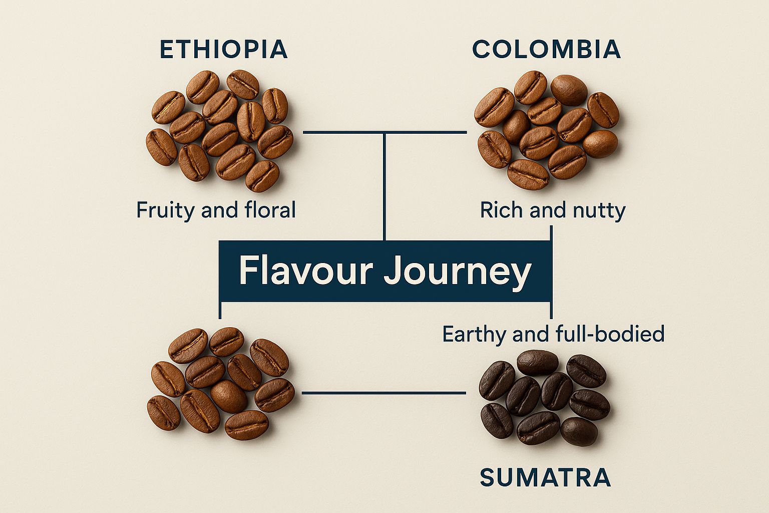 Infographic about single origin coffee beans