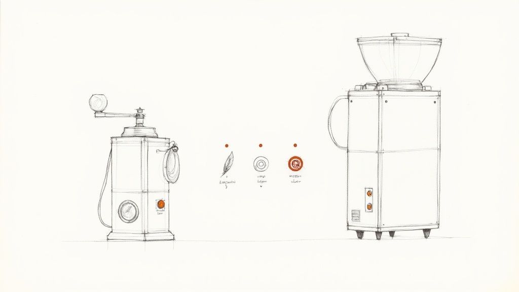 Close up of uniform coffee grounds