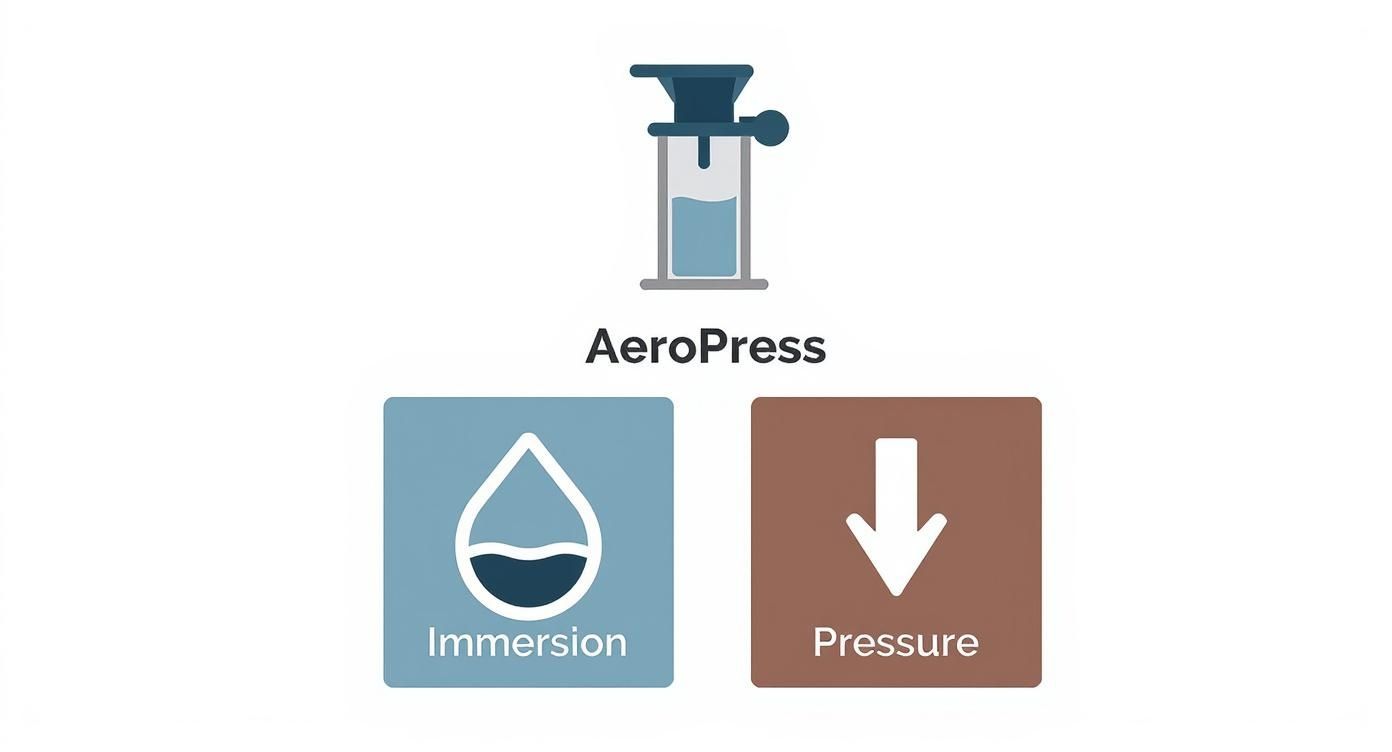 Infographic about best coffee for aeropress