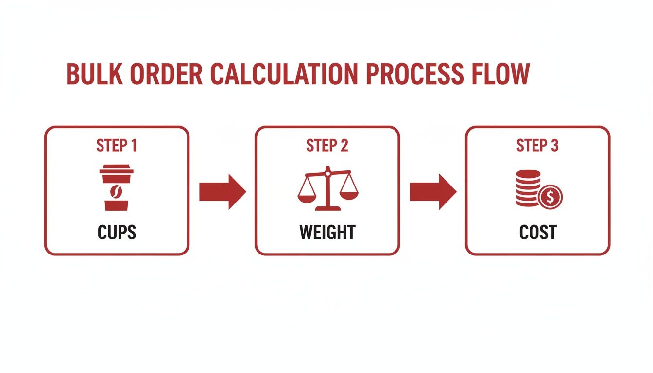 Infographic about coffee beans in bulk