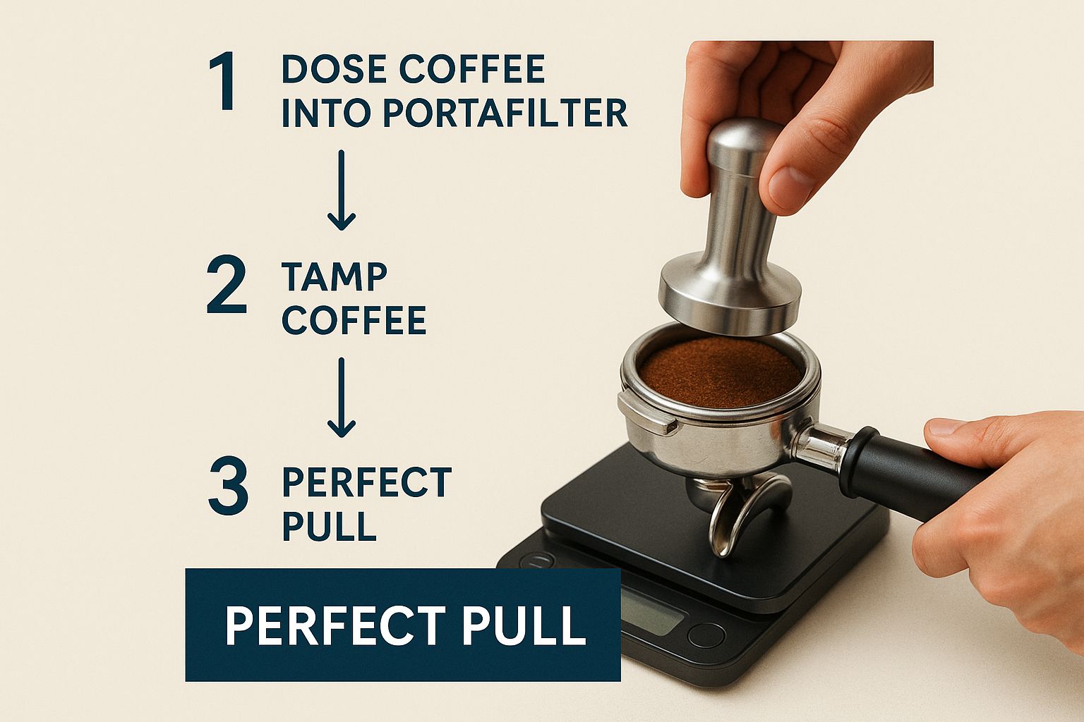Infographic about how to make a espresso