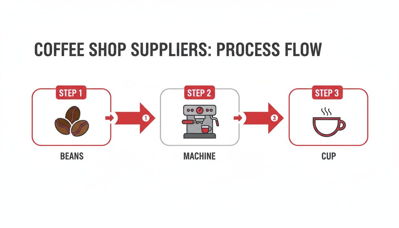 Infographic about suppliers for coffee shops