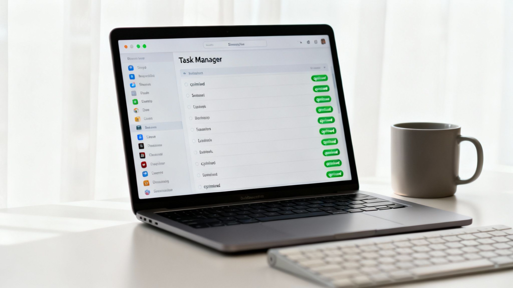 An abstract image representing AI and cloud computing, with interconnected nodes and glowing data streams.