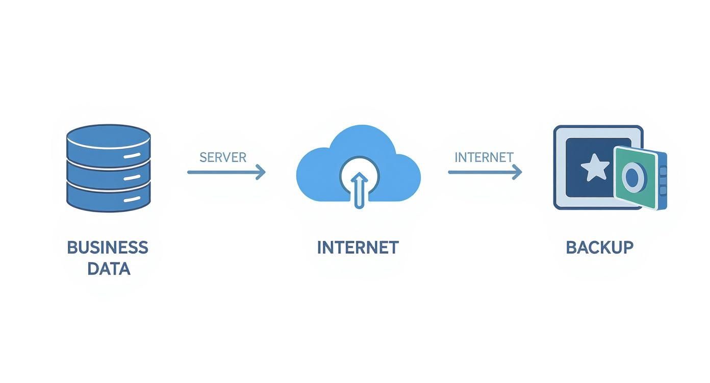 Infographic about what is cloud backup