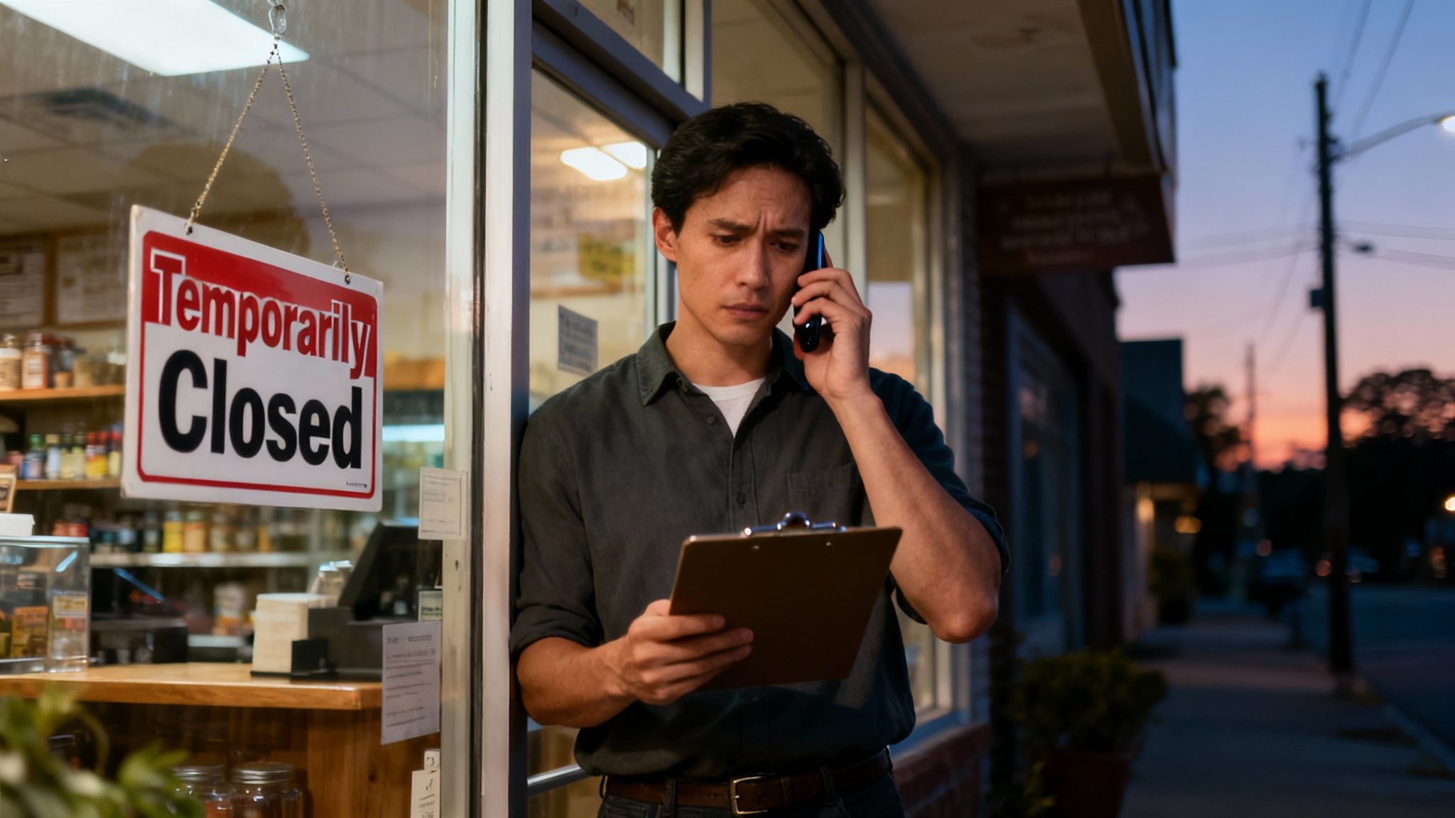 A person working on a laptop in a modern office, symbolizing business continuity and planning.