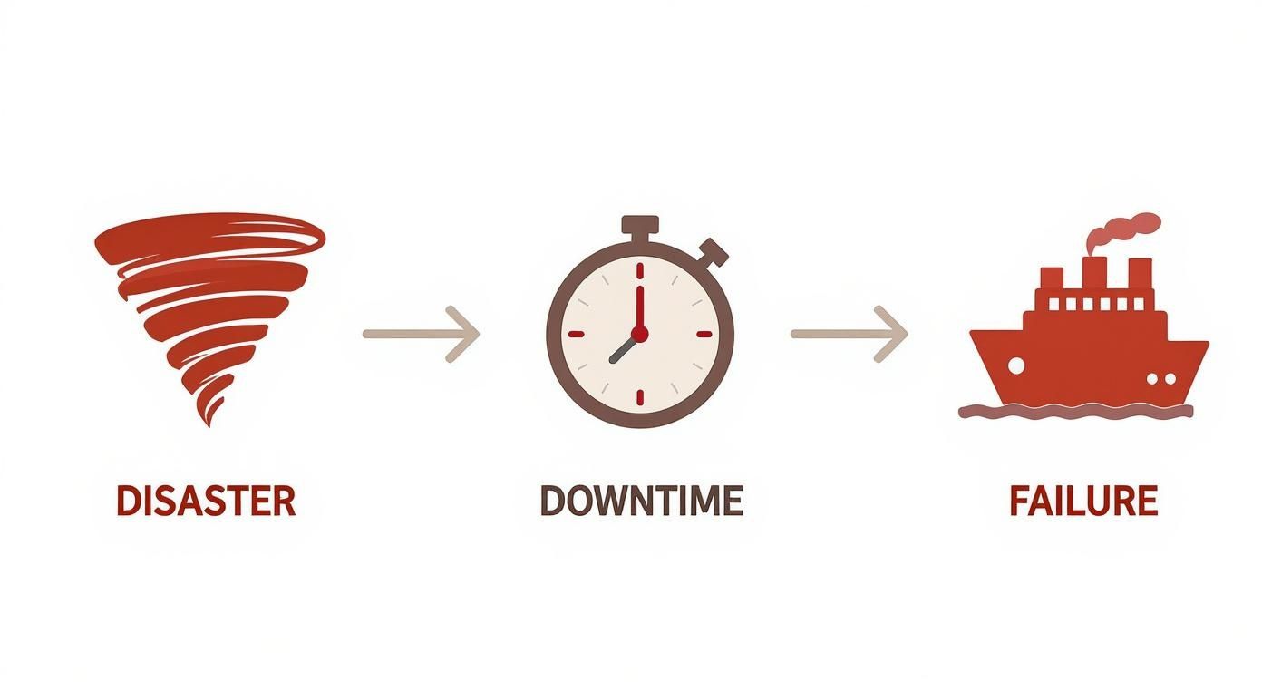 Infographic about disaster recovery plan small business