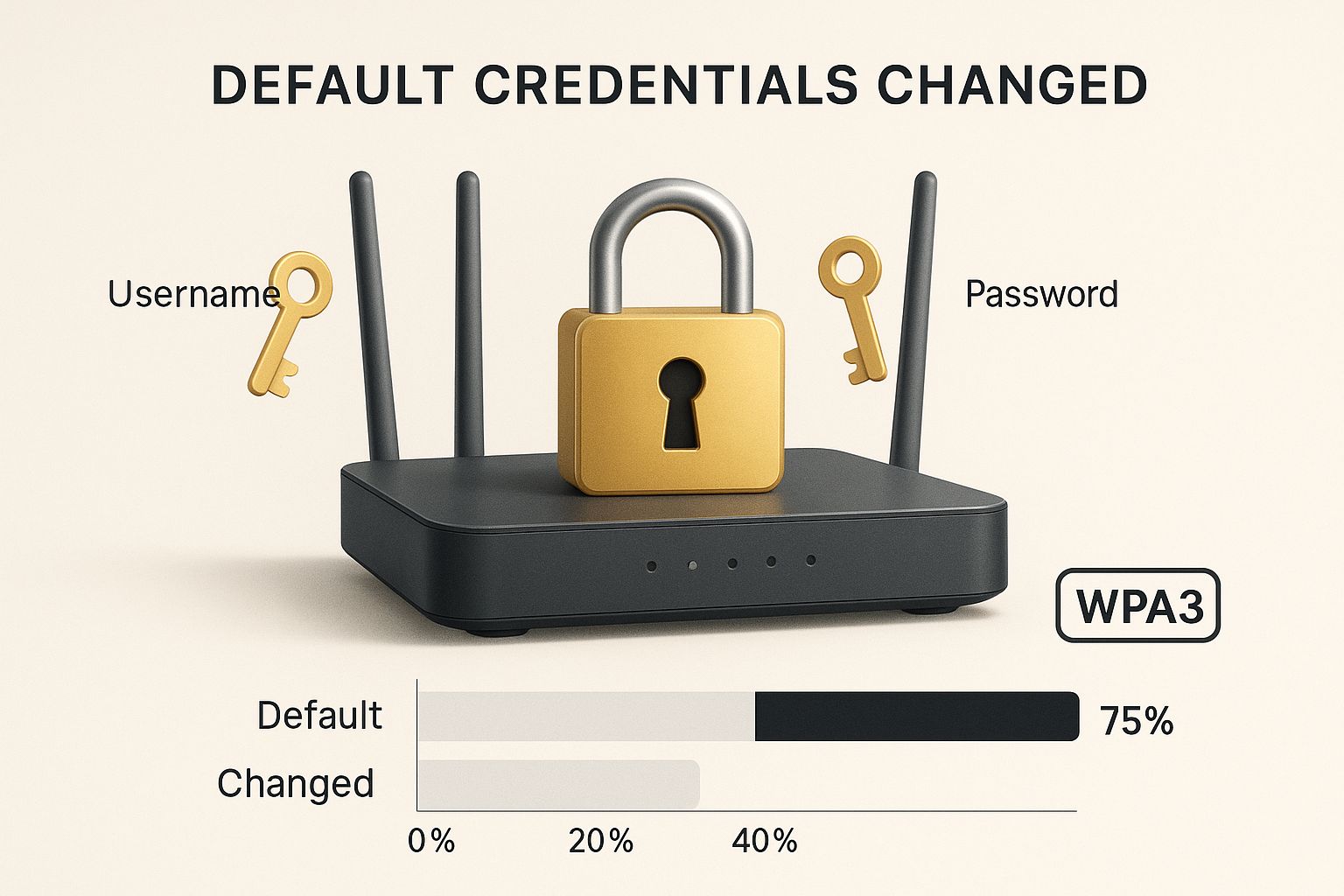Infographic about how to secure wifi network
